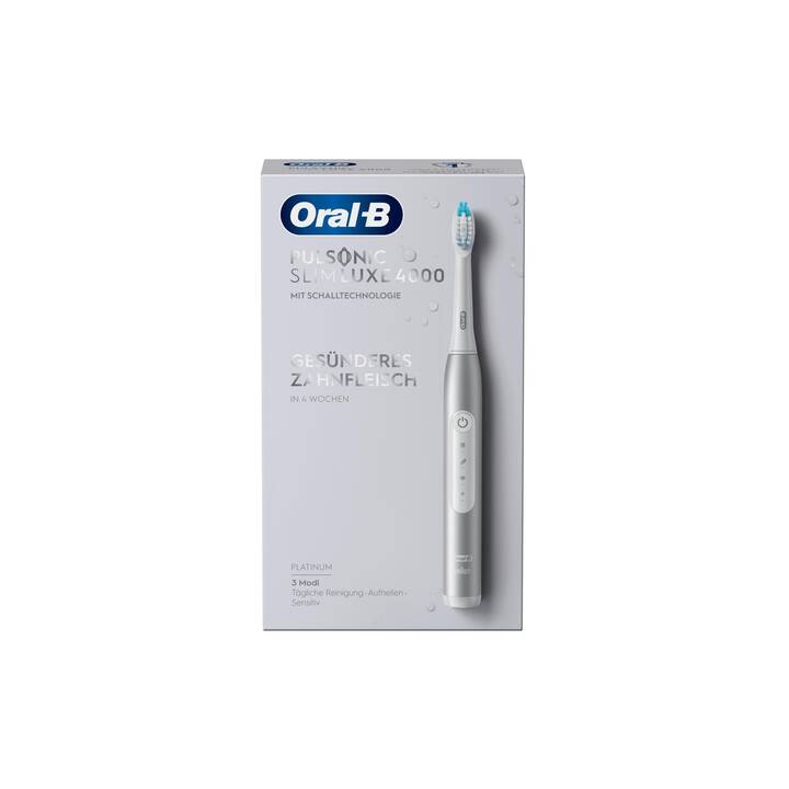 ORAL-B Pulsonic Slim Luxe 4000 (Argent, Blanc)