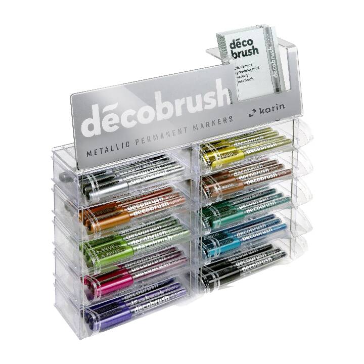 KARIN Marqueur permanent Deco Brush Metallic (Multicolore, 120 pièce)