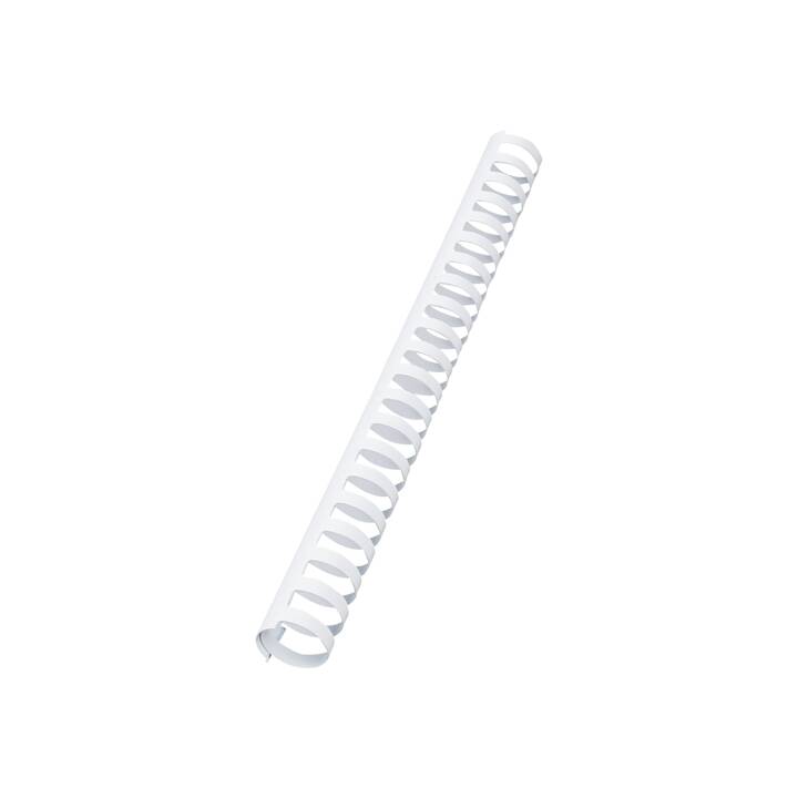GBC Anneaux de reliure plastique (2.5 cm, Blanc)