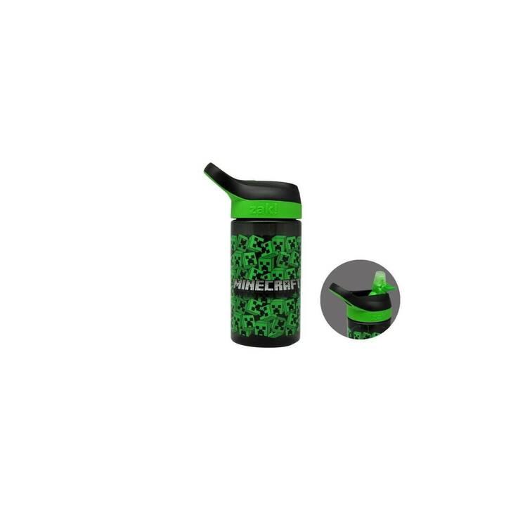 AMSCAN Trinkflasche Minecraft (0.43 l, Schwarz, Limettengrün, Grün, Mehrfarbig)