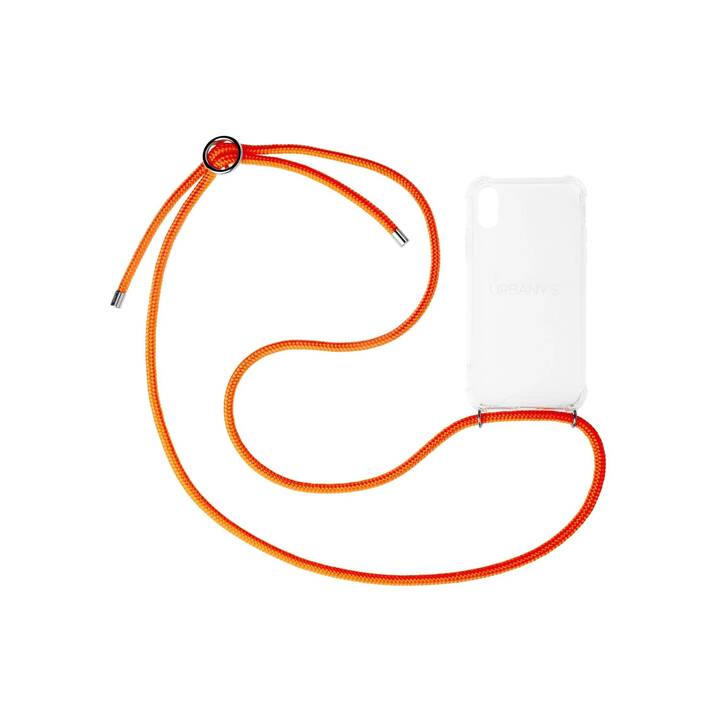 URBANY'S Backcover avec cordon Aperol Spritz (iPhone 15, Transparent, Orange)