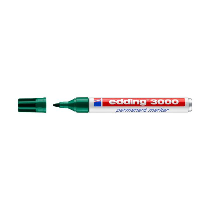 EDDING Permanent Marker 3000 (Grün, 1 Stück)
