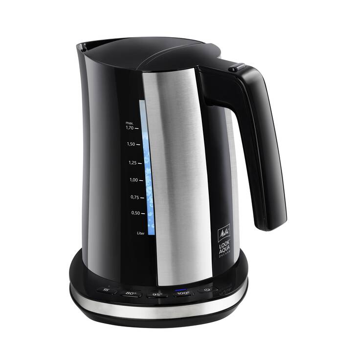 MELITTA Look Aqua Deluxe (1.7 l, Acciaio Inox, Acciaio inox, Nero)