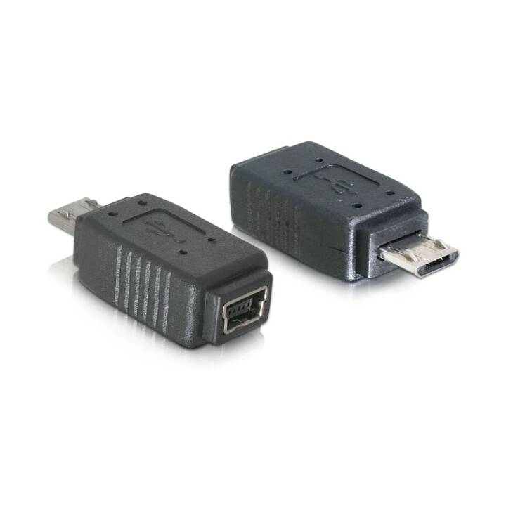 DELOCK Adattatore (Micro USB 2.0 Tipo-B, USB 2.0 Mini Tipo-B, 0.1 m)