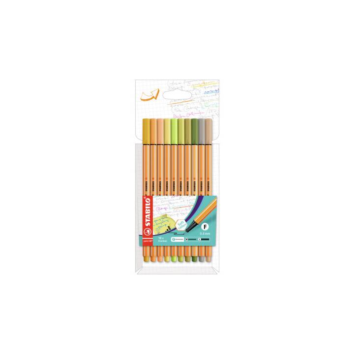 STABILO Point 88 Penna a fibra (Colori assortiti, 10 pezzo)