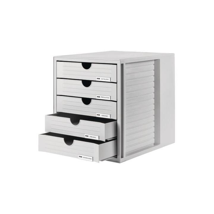 HAN Büroschubladenbox 1450-11 (C4, A4, 27.5 cm  x 33 cm  x 32 cm, Grau)