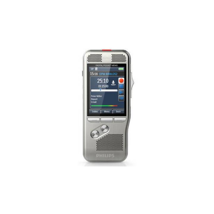 PHILIPS Digital Pocket Memo DPM8300 (4 GB, Argento)