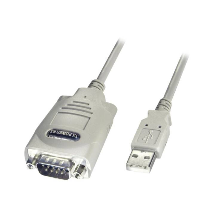 LINDY Câble de connexion (USB 2.0, D-Sub (9-pôles), 1 m)