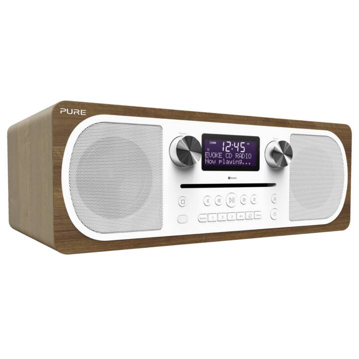 PURE Evoke C-D6 (Weiss, Walnut, Bluetooth, CD)