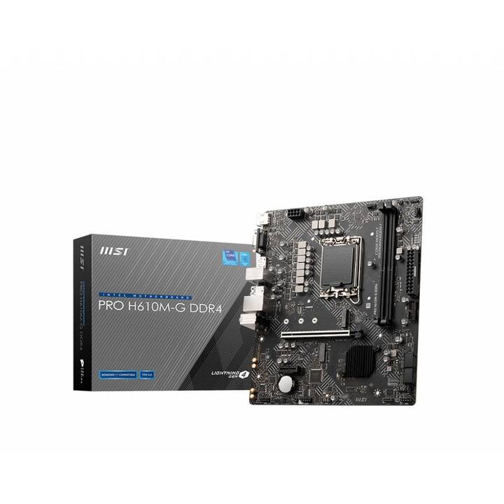 MSI Pro H610M-G DDR4 (LGA 1700, Intel H610, Micro ATX)