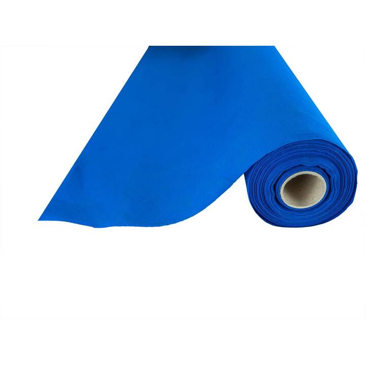 EJS Nappe en rouleaux Airlaid (120 cm x 2400 cm, Rectangulaire, Bleu)
