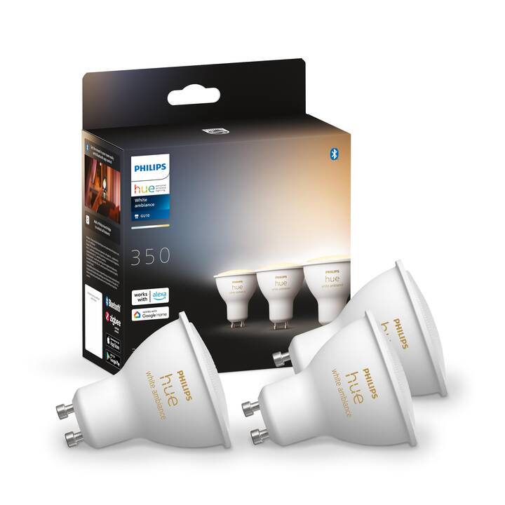 PHILIPS HUE Lampadina LED White Ambiance (GU10, Bluetooth, 5 W)