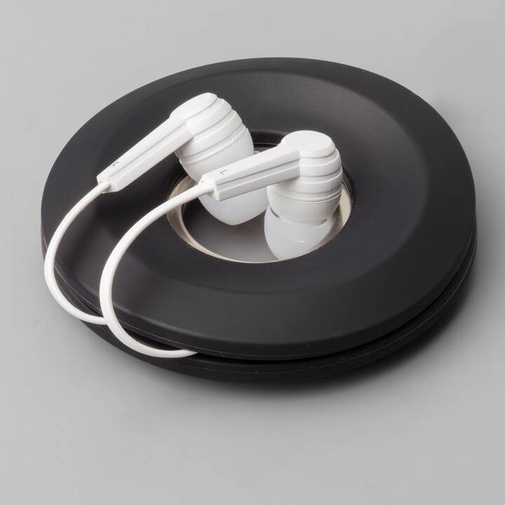 INTERTRONIC Earphone Winder Organizzatore del cavo (Nero)