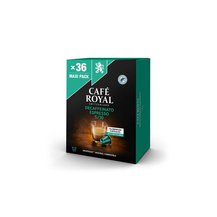 CAFÉ ROYAL Kaffeekapseln Alu Espresso Decaffeinato (36 Stück)