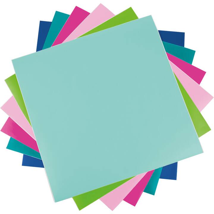SILHOUETTE Vinylfolie (30.5 cm x 30.5 cm, Marine, Grün, Blau, Pink, Türkis, Rosa)
