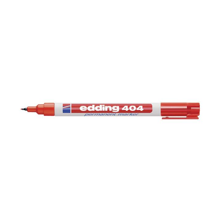 EDDING Marqueur permanent 404 (Rouge, 1 pièce)