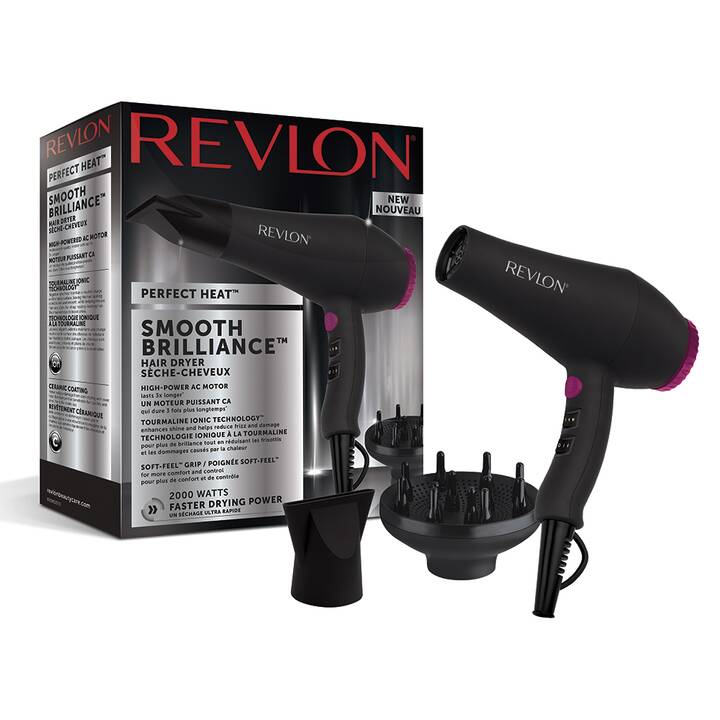 REVLON Smooth Brilliance AC (RVDR5251E) (2000 W, Schwarz, Pink)