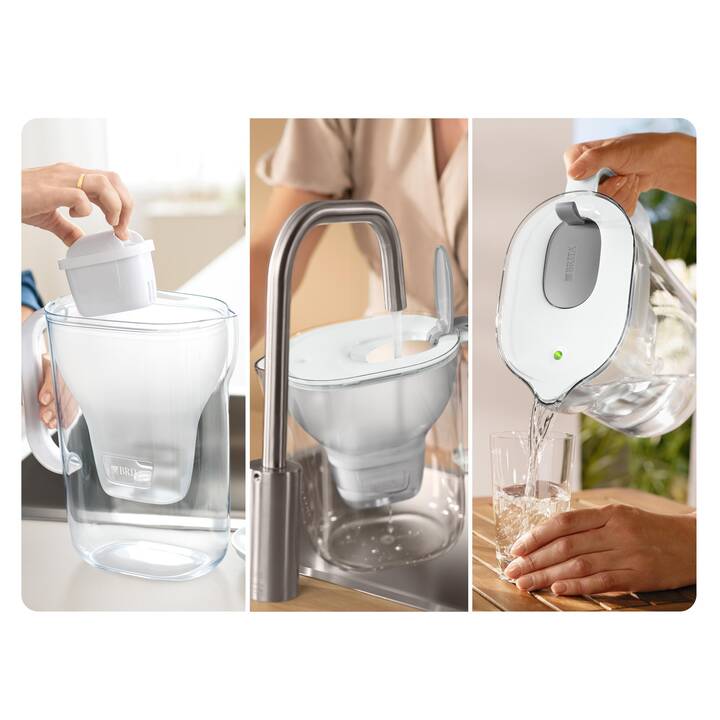 BRITA Filtro acqua da tavola Style (1.4 l, Grigio chiaro, Grigio)