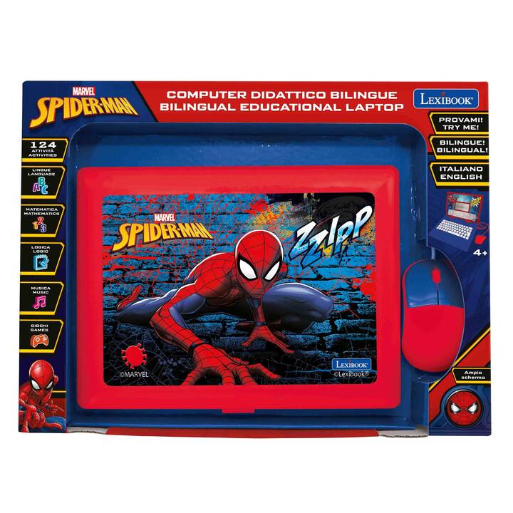 LEXIBOOK Ordinateur portable pour enfants Spider-Man (IT, EN