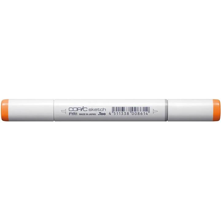 COPIC Grafikmarker Sketch FYR1 Fluorescent Orange (Fluo Orange, 1 Stück)