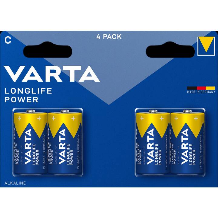 VARTA Batterie (C / Baby / LR14, 4 Stück)