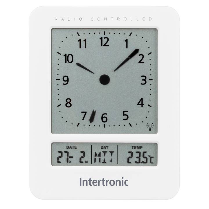 INTERTRONIC Réveil classique (Blanc)