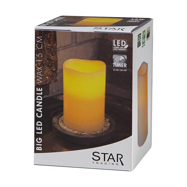STAR TRADING Big LED-Kerze (Elfenbein)