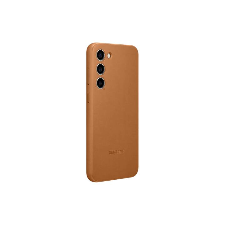 SAMSUNG Backcover Leather (Galaxy S23+, Camel)