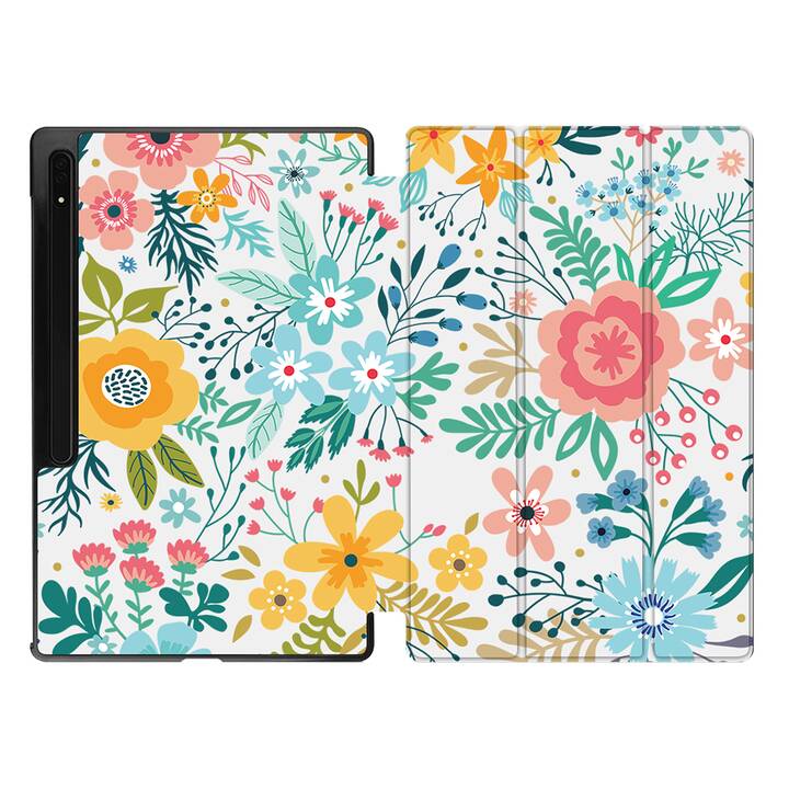 EG coque pour Samsung Galaxy Tab S8 Ultra 14.6" (2022) - Multicolore - Fleurs