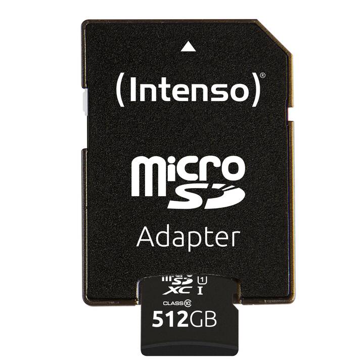 INTENSO Micro SDXC UHS-I Secure Digital (Class 10, UHS-I Class 1, 512 Go, 45 Mo/s)