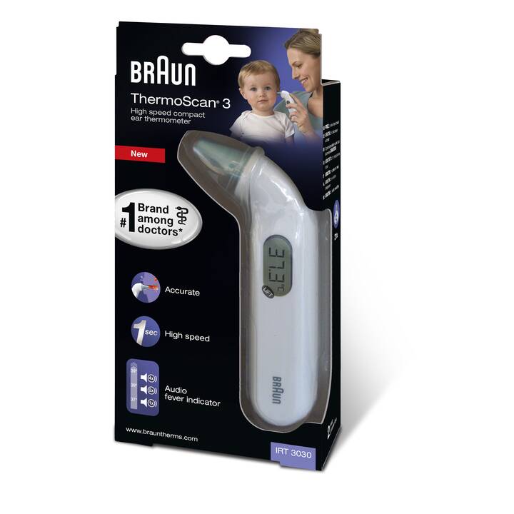 BRAUN Thermomètre infrarouge ThermoScan 3 IRT 3030