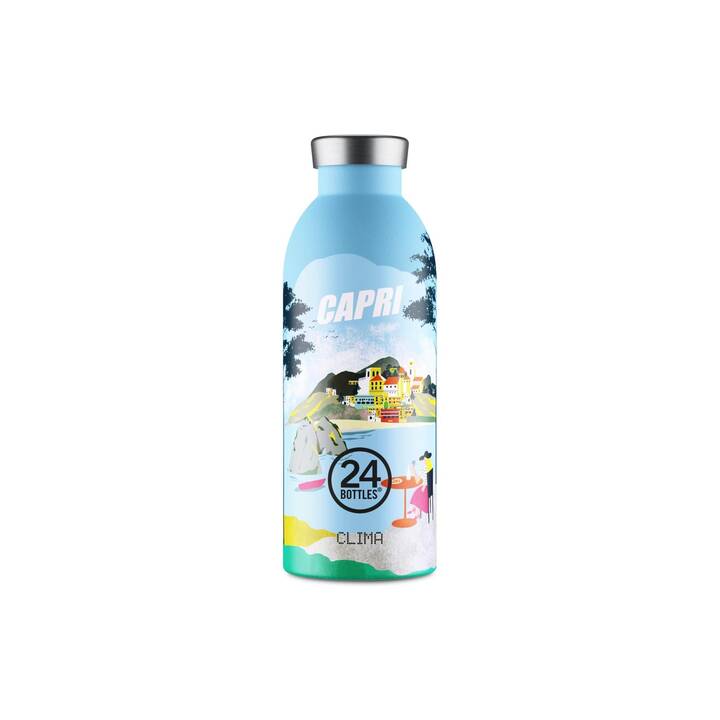 24BOTTLES Thermo Trinkflasche Clima Capri (0.5 l, Edelstahl, Mehrfarbig)