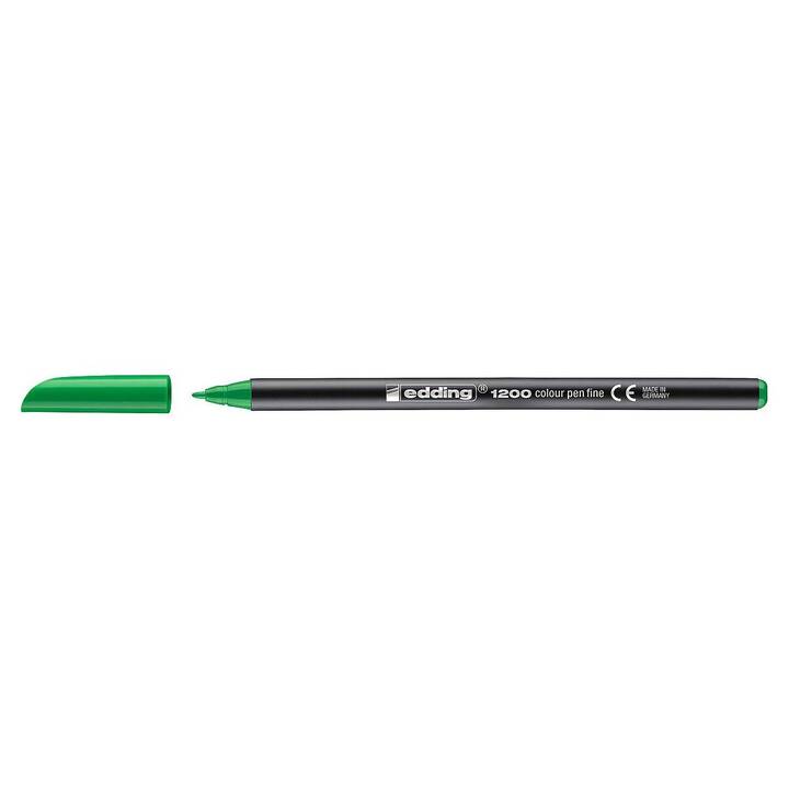 EDDING Penna a fibra (Verde fluo, 1 pezzo)