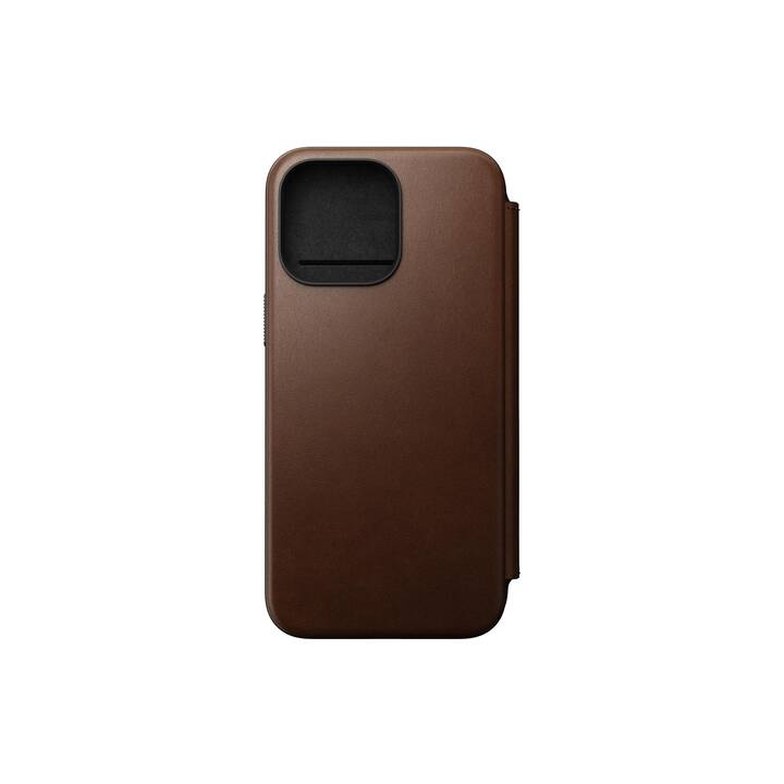 NOMAD GOODS Flipcover Modern (iPhone 15 Pro Max, Brun)