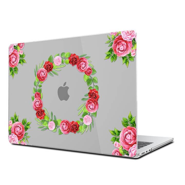 EG Hardcase (MacBook Air 13" M3 2024, Blumen, Rot)
