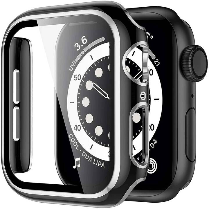 EG Housse de protection (Apple Watch 38 mm, Argent, Noir)