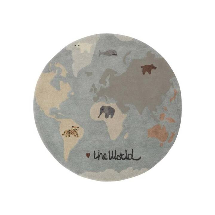 OYOY Tapis de jeu The World tufted rug (Animal, Façonné, 120 x 120 cm)