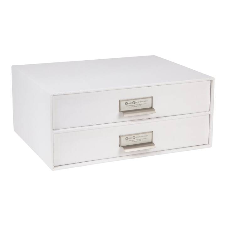 BIGSO Büroschubladenbox (25.5 cm  x 14.5 cm  x 33 cm, Weiss)