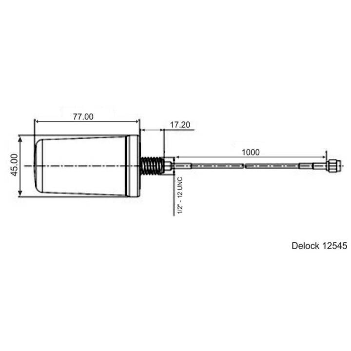 DELOCK Antenne tige 12545 (SMA, WLAN)