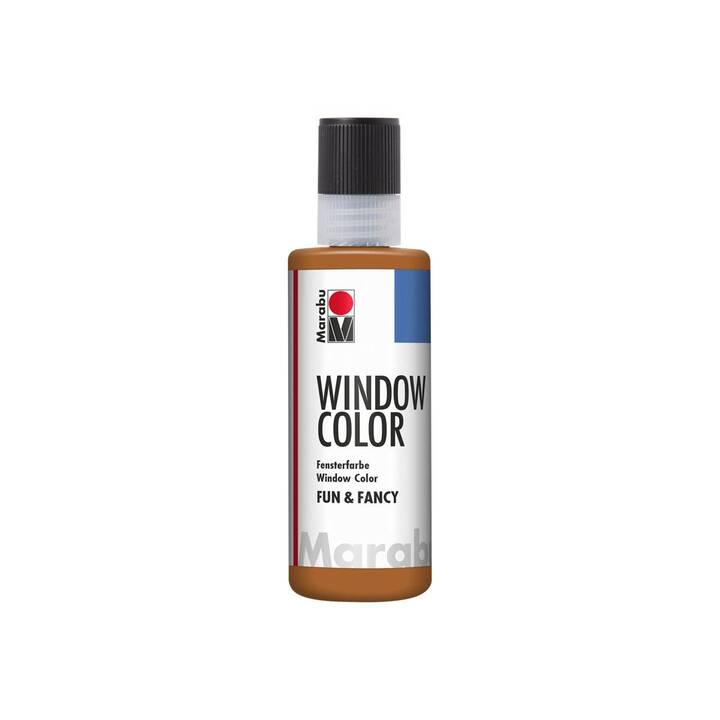 MARABU Colore di finestra Fun & Fancy (80 ml, Giallo, Beige, Marrone, Nero, Pink, Bianco, Marrone chiaro)