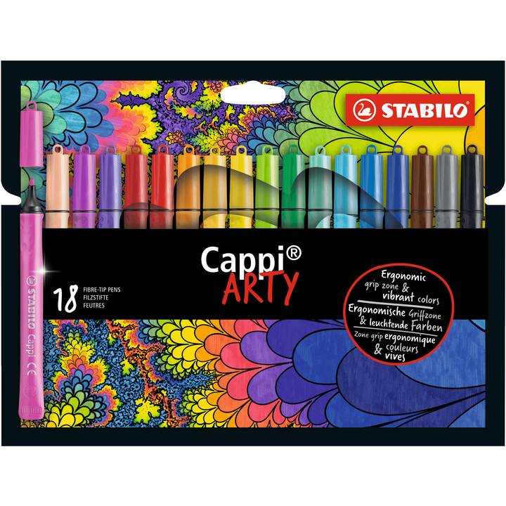 STABILO ARTY Crayon feutre (Multicolore, 18 pièce)