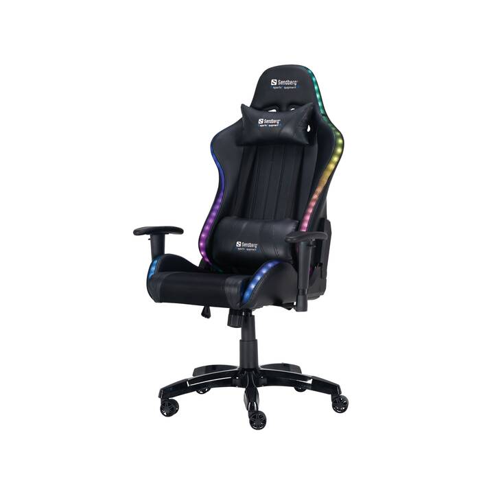 SANDBERG Gaming Stuhl Commander Gaming Chair RGB (Schwarz)