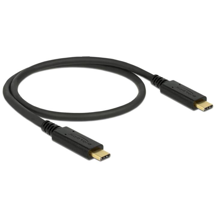 DELOCK USB-Kabel (USB 3.1 Typ-C, USB 3.1 Typ-C, 0.5 m)