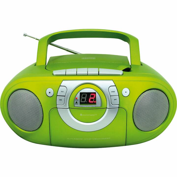 SOUNDMASTER SCD5100GR Boombox (Argent, Vert)