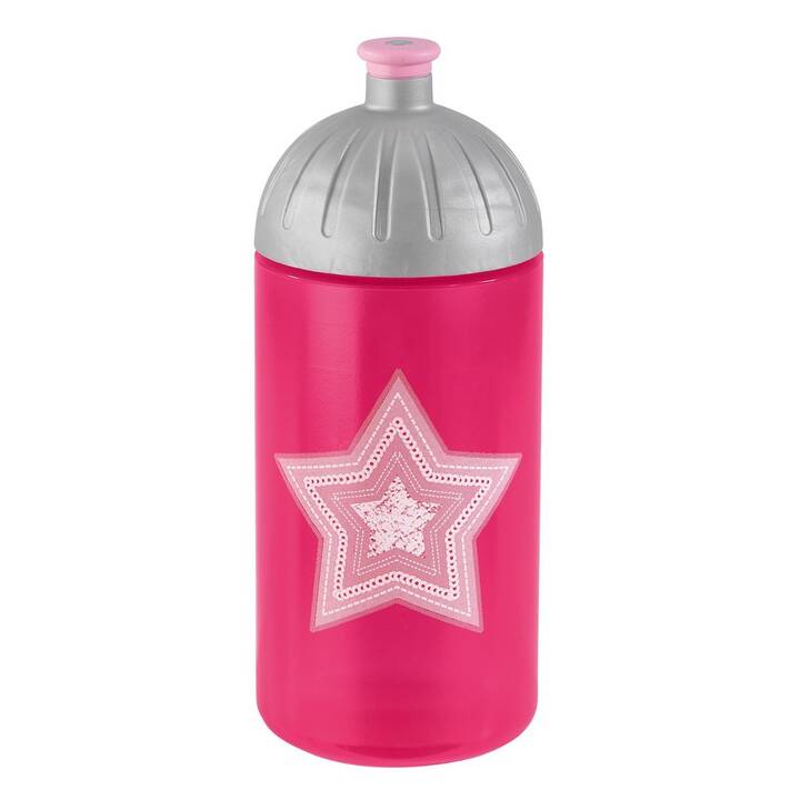 STEP BY STEP Kindertrinkflasche Glamour Star (0.5 l, Pink, Rosa)
