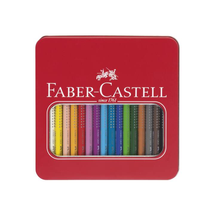 FABER-CASTELL Crayons de couleur Jumbo Grip (Multicolore, 16 pièce)