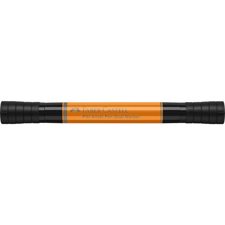 FABER-CASTELL Pitt Artist Pen Dual Crayon encre (Orange, 20 pièce)
