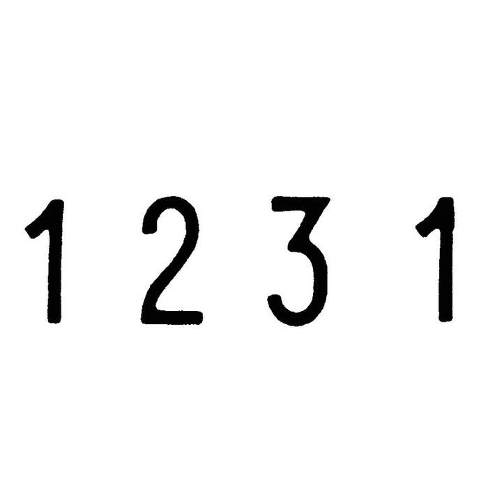 TRODAT Zahlenstempel 1554 (Weiss, Rot, 1 Stück)
