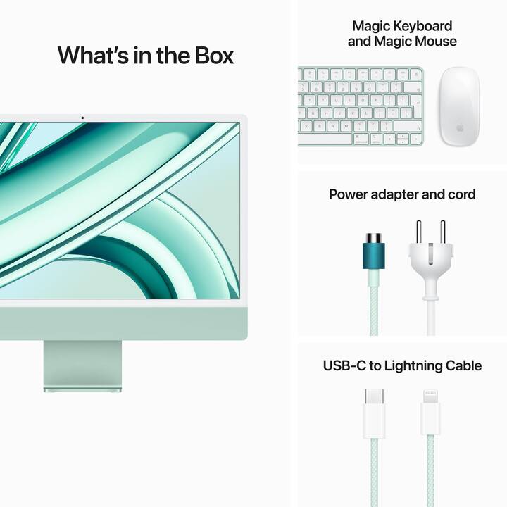 APPLE iMac Retina 4.5K 2023 (24", Apple M3 Chip 8-Core, 8 GB, 1 To SSD, Apple M3 Graphics)