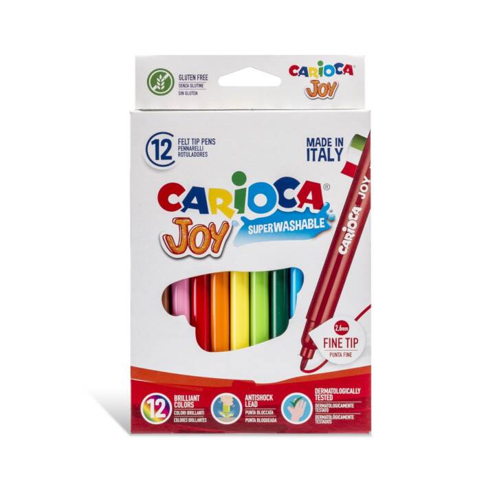 CARIOCA Joy Crayon feutre (Multicolore, 12 pièce)